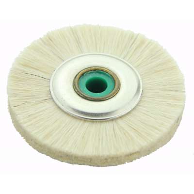 03G48 48mm White Goat Hair Soft Lathe Polish Brush